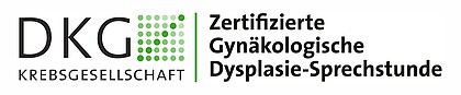 Logo Zertifizierte Gynäkologische Dysplasie-Sprechstunde der deutschen Krebsgesellschaft